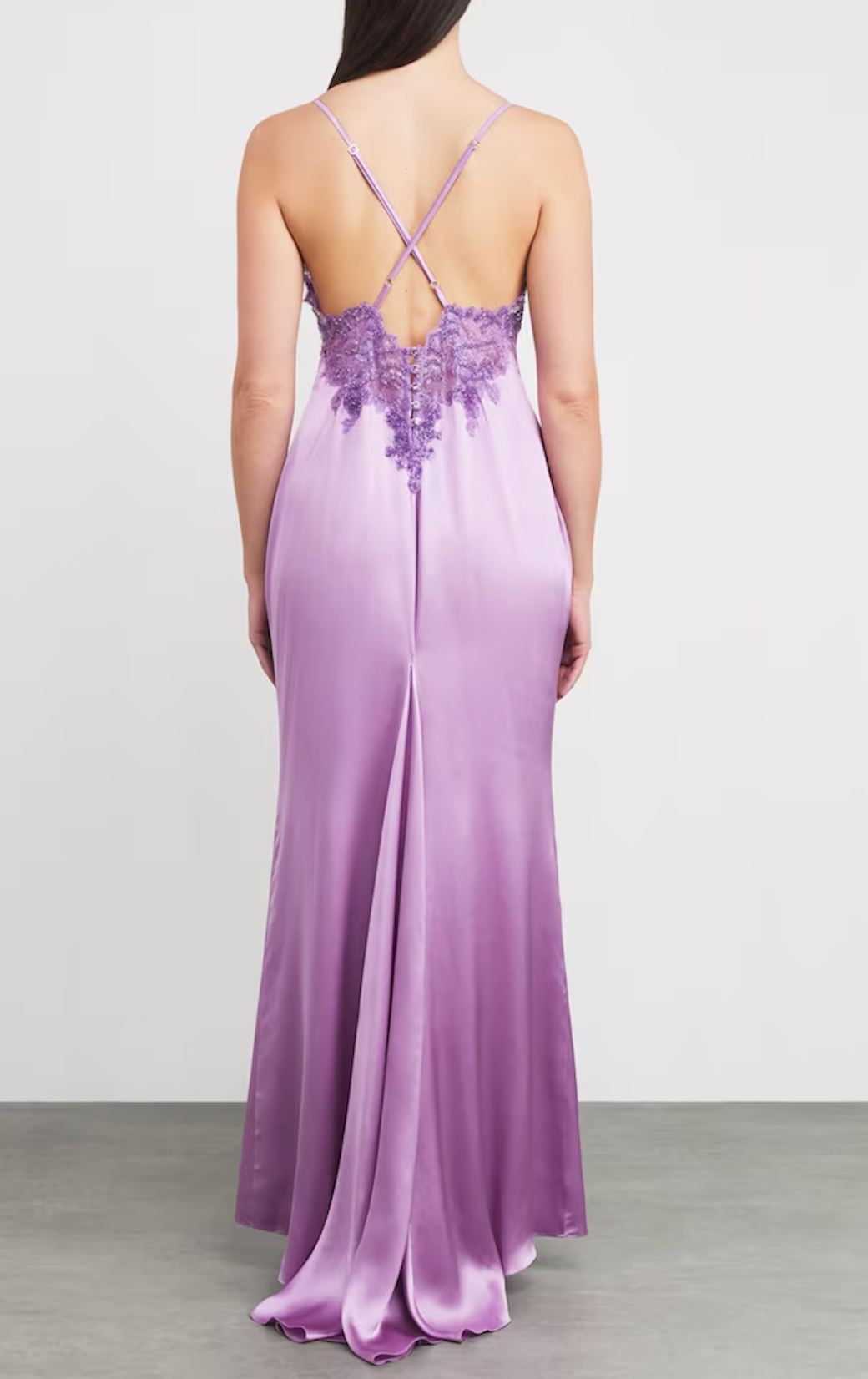 Rosamosario Silk Embellished Slip Nightdress
