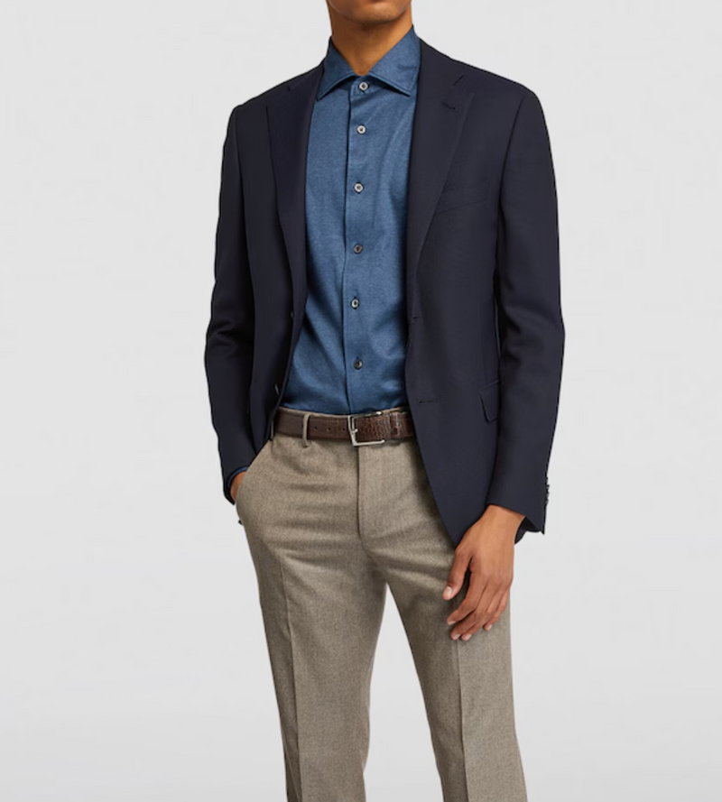 Corneliani Hopsack Wool Blazer