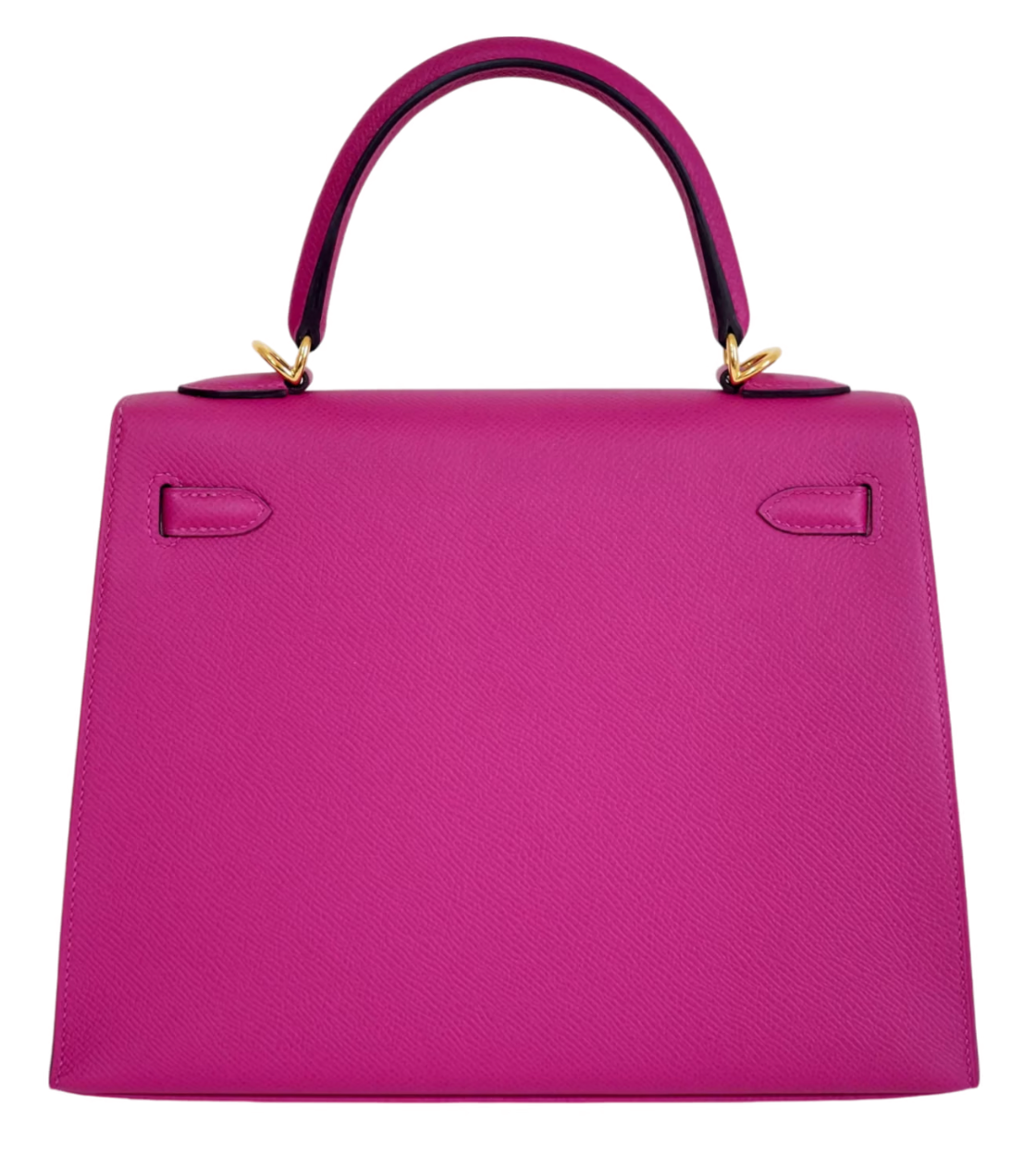 Hermès Kelly 25 Epsom Sellier Rose Pourpre Gold Hardware