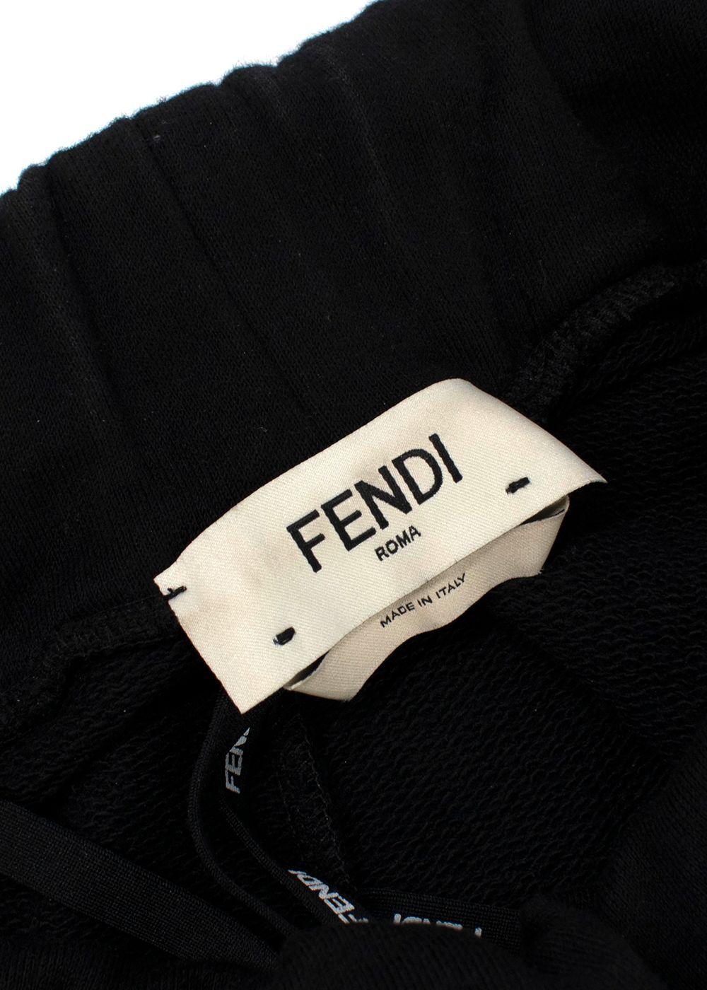 Fendi Black Red Eye Detail Joggers