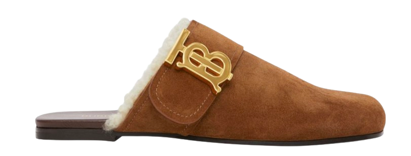 Burberry Brown Suede Lyla Mules