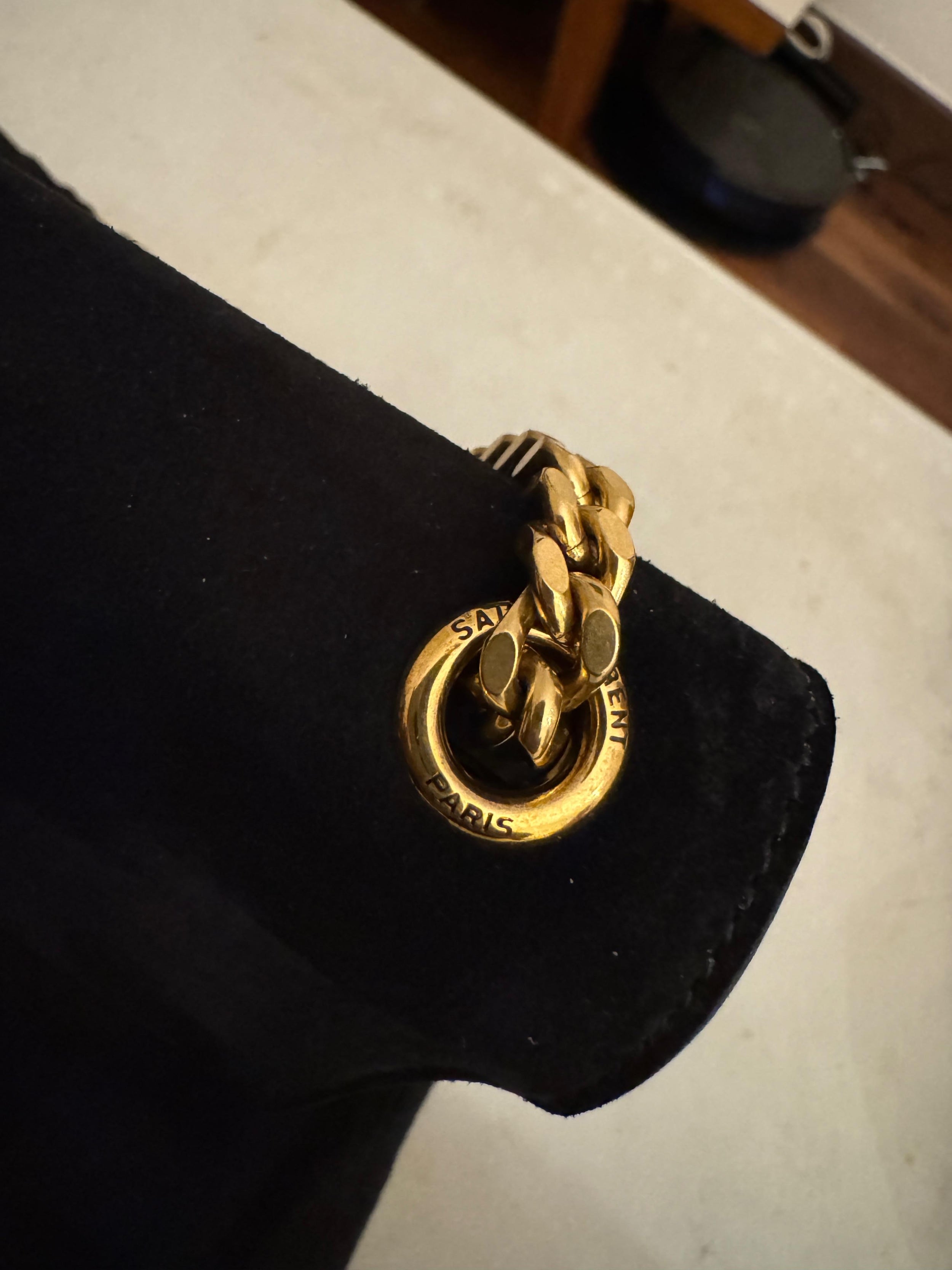 Saint Laurent Black Suede Kate Bag