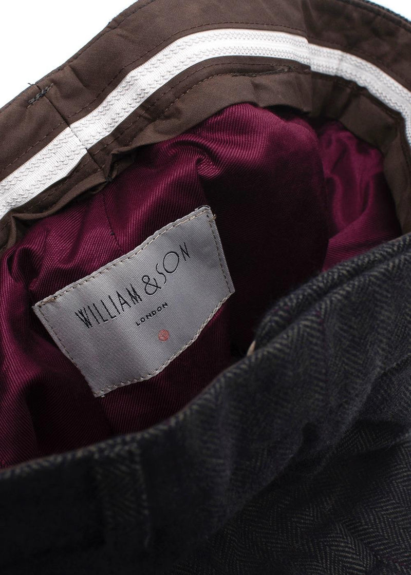 William and Son Grey Bransdale Herringbone Breeks