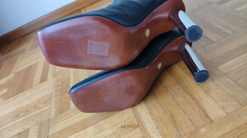 Proenza Schouler 100mm Leather Ankle Boots W/ Metal Heel