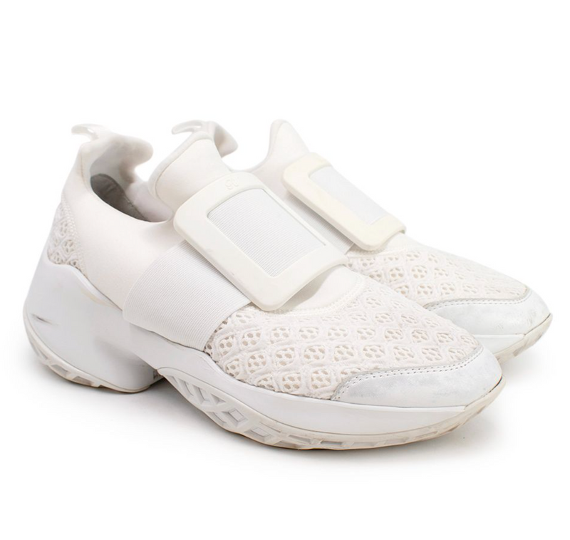 Roger Vivier Viv' Run Scuba And Leather Sneakers
