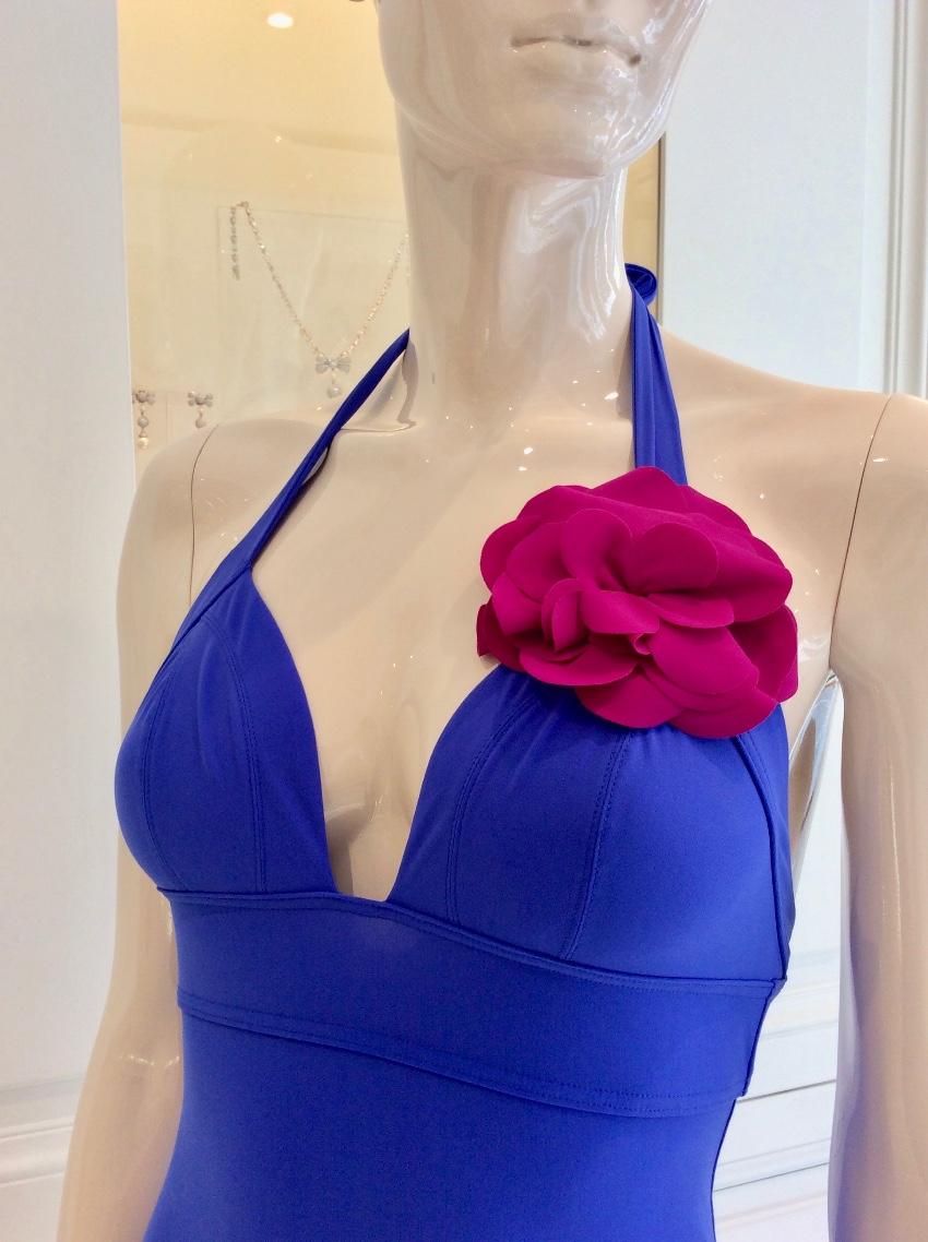 Carizzi Couture Fleur Royal Blue One-Piece