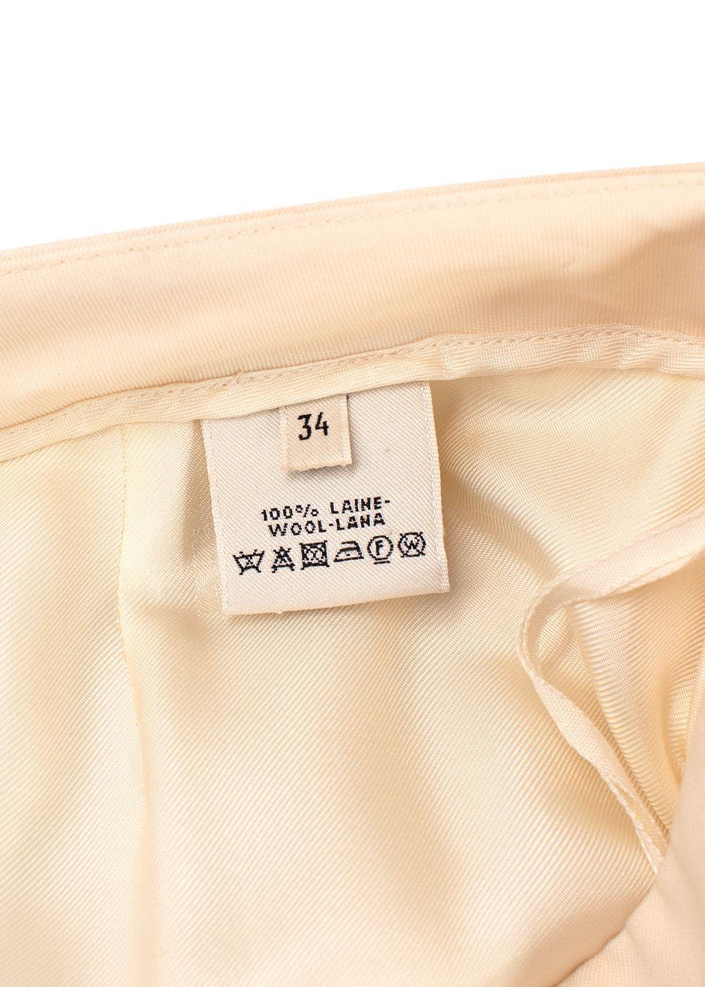 Hermes Cream Wool Culottes