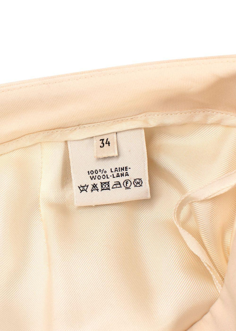 Hermes Cream Wool Culottes