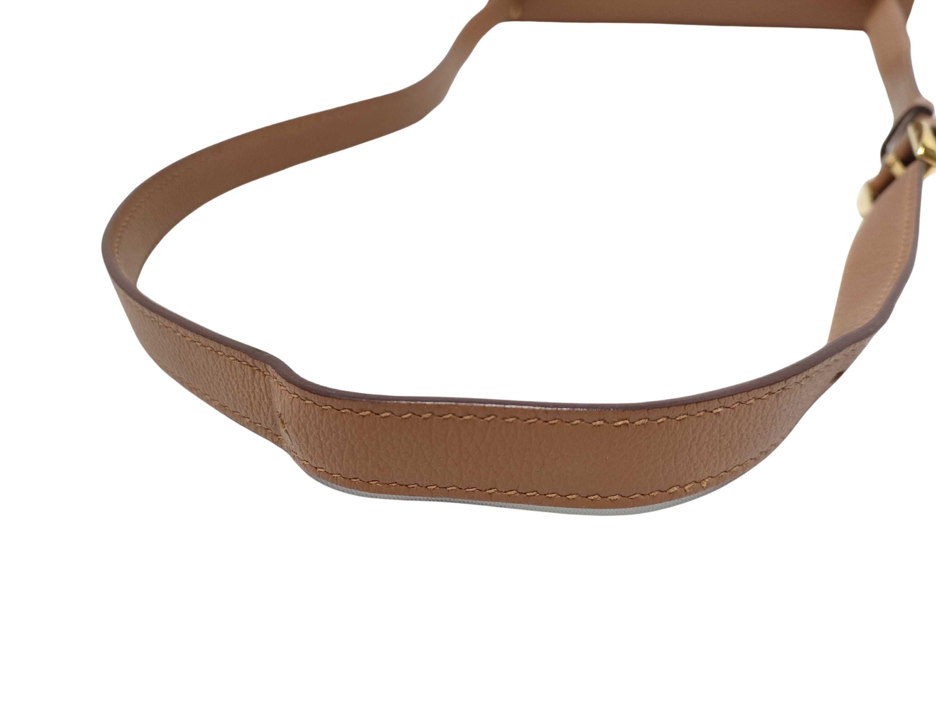 Hermes Tan Epsom Leather Shoulder Bag