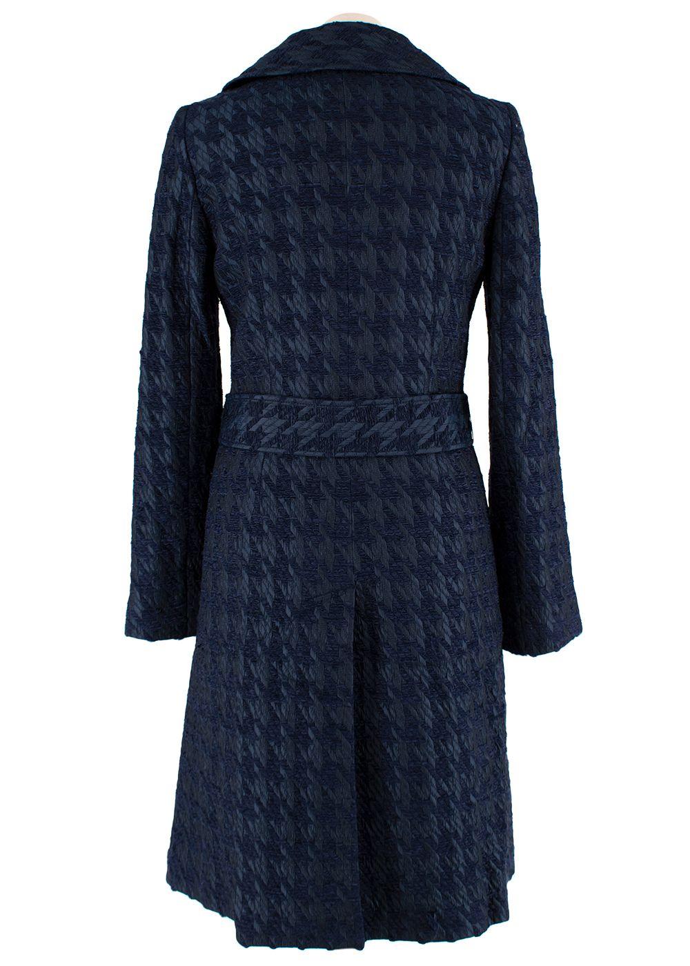 Dolce & Gabbana Houndstooth Silk Coat
