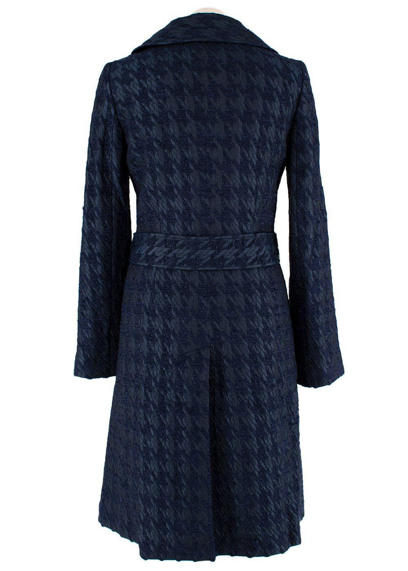 Dolce & Gabbana Houndstooth Silk Coat