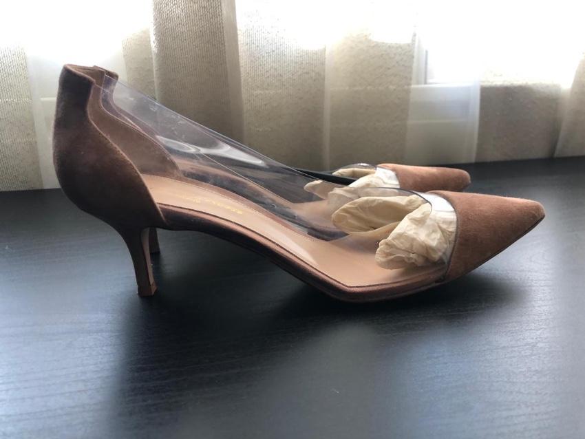 Gianvito Rossi Plexi Kitten Heel Pumps