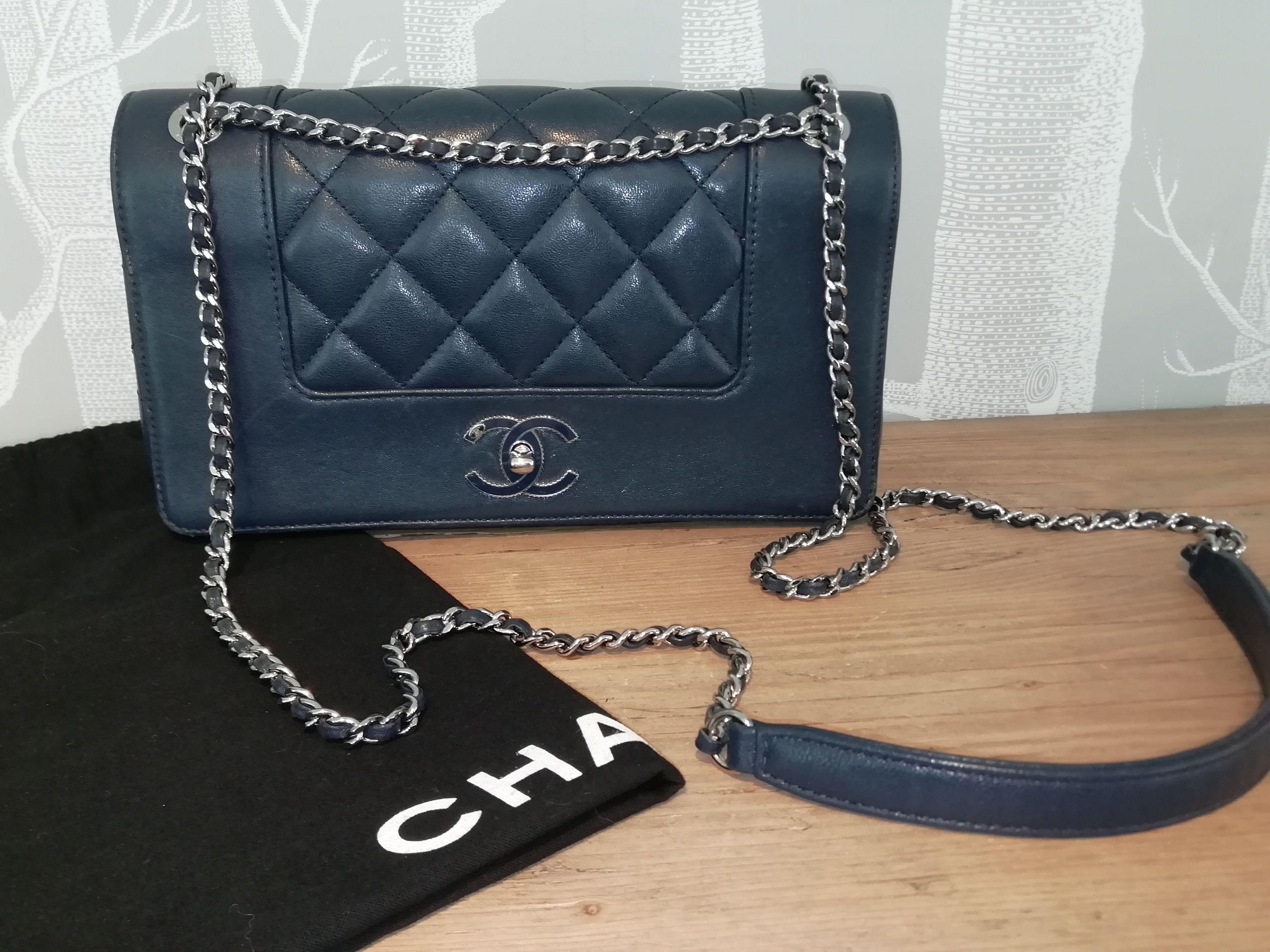 Chanel Blue Mademoiselle Single Flap Bag