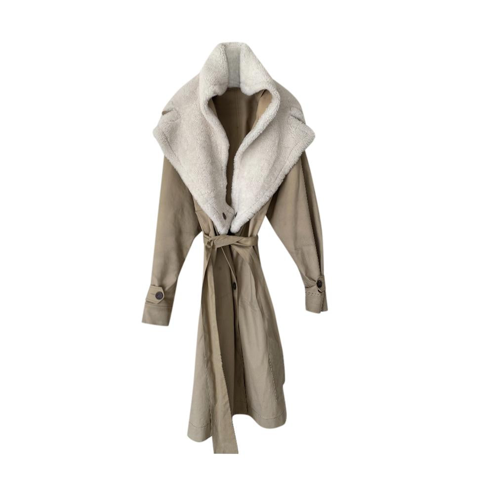 Sharon Wauchob Shearling Lined Cotton Trench Coat