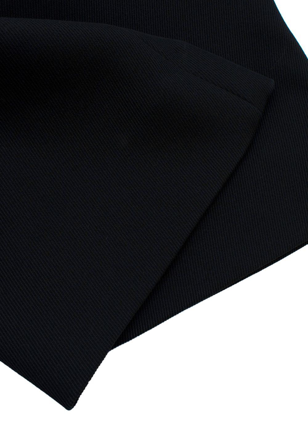 Black Textured Pants