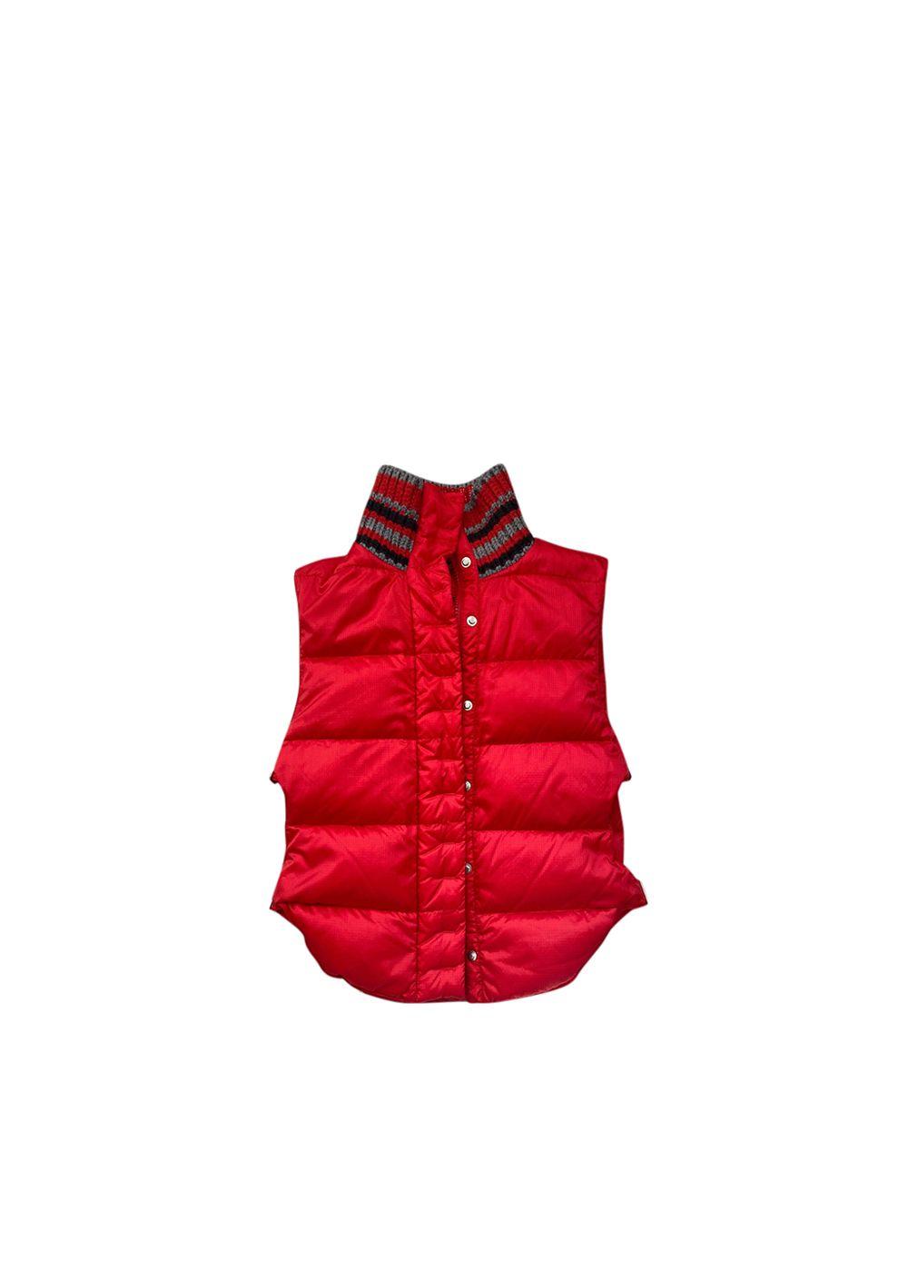 Red Nylon Padded Gilet