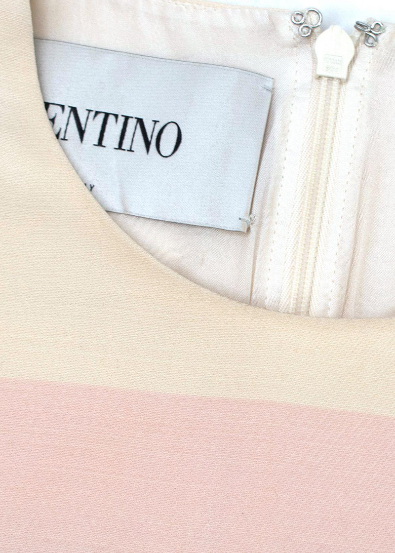 Valentino Striped Wool and Silk Blend Mini Dress
