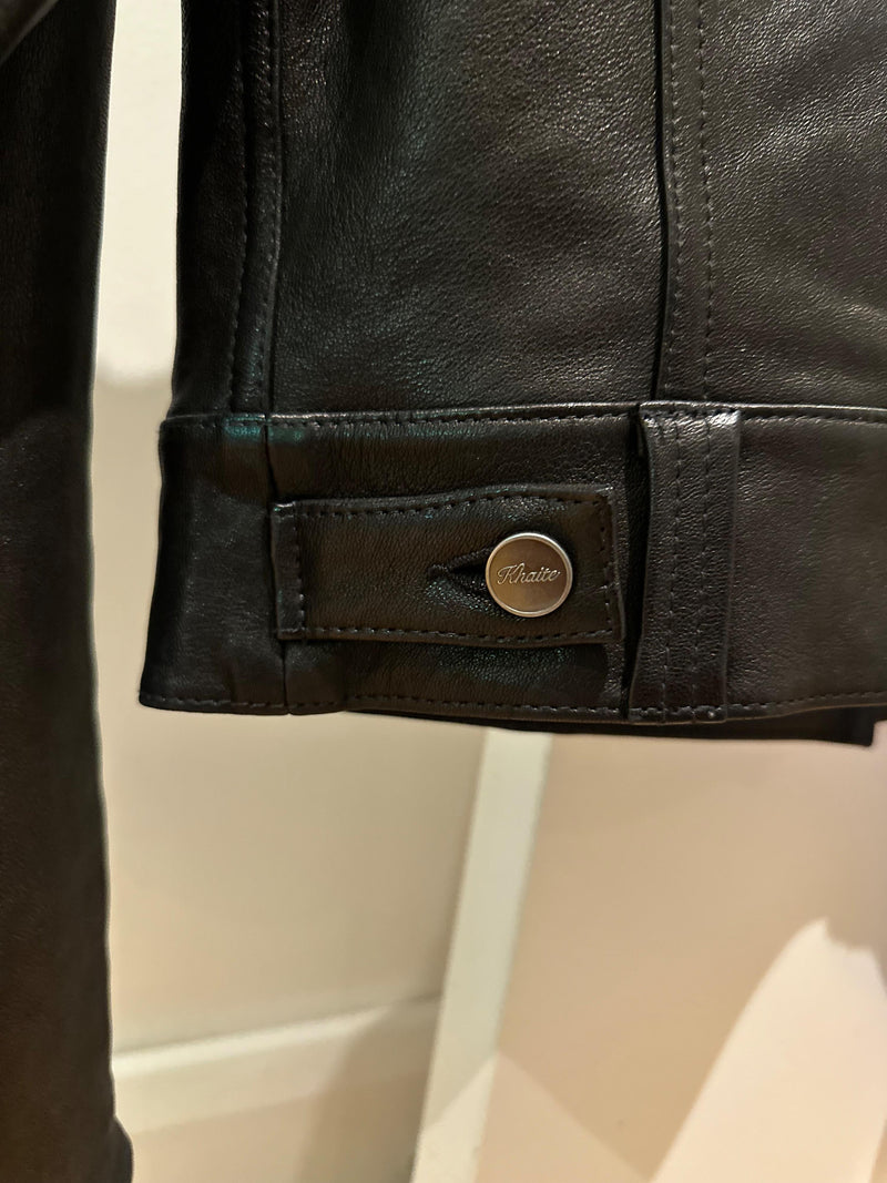 Khaite Black Rizzo Studded Leather Jacket