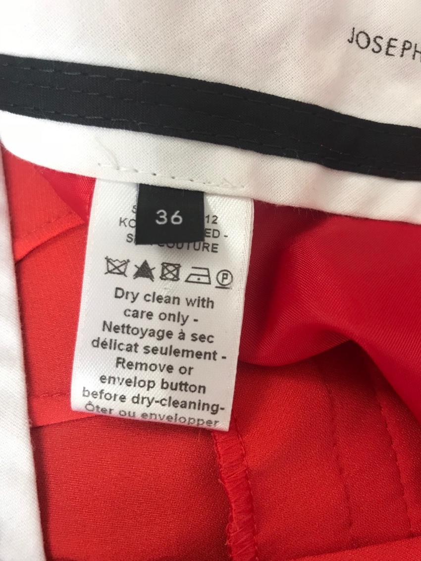 Joseph red silk trousers