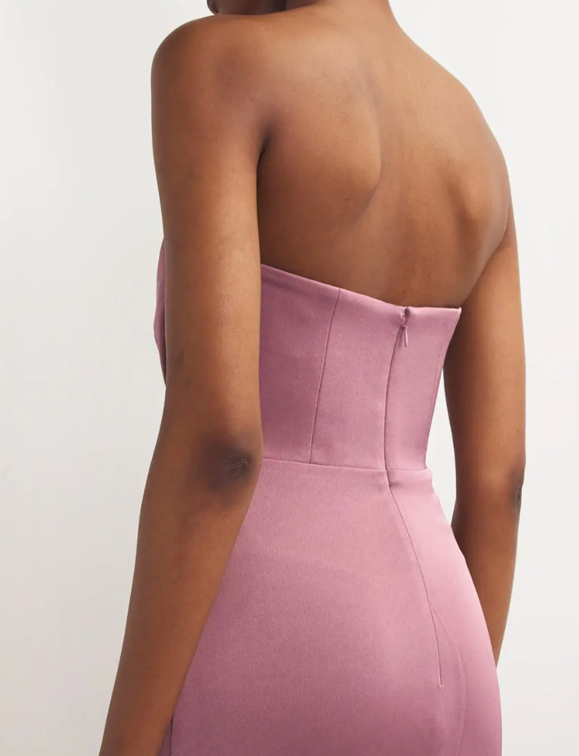 Alex Perry  Satin Crepe Draped Gown