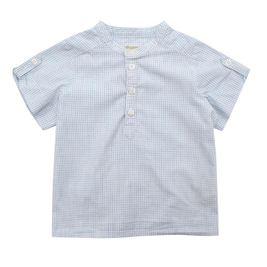 Bonpoint Blue and White Striped Top