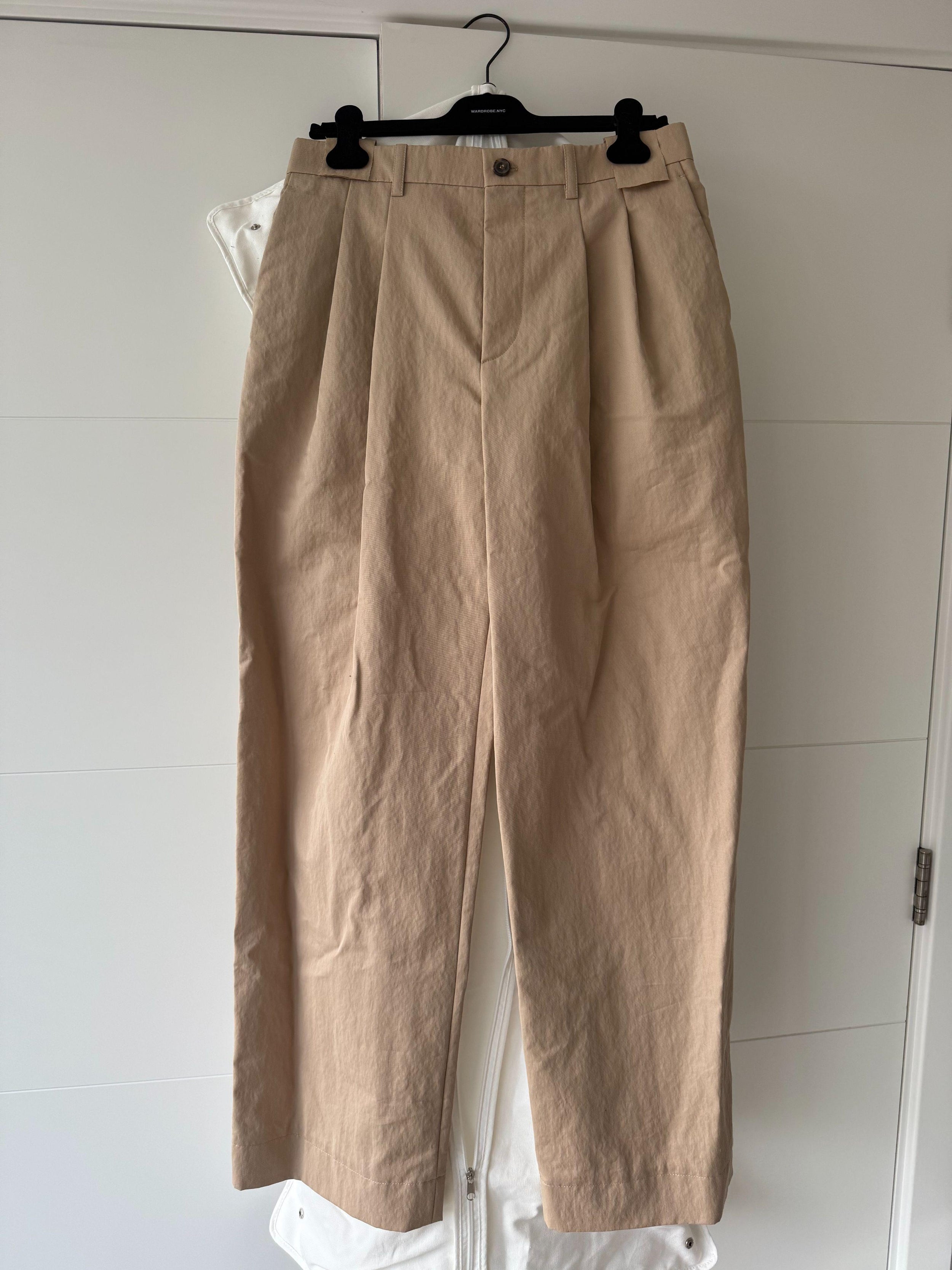 Wardrobe NYC Khaki Wide Chino Pants