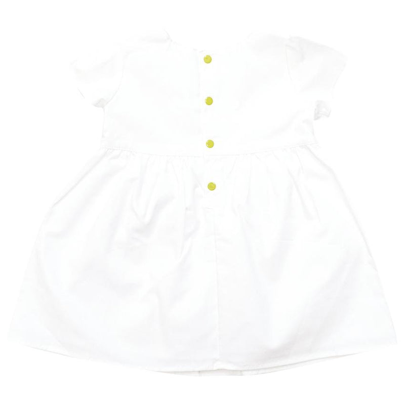 2 Angels girl's white dress with embroidered flowers