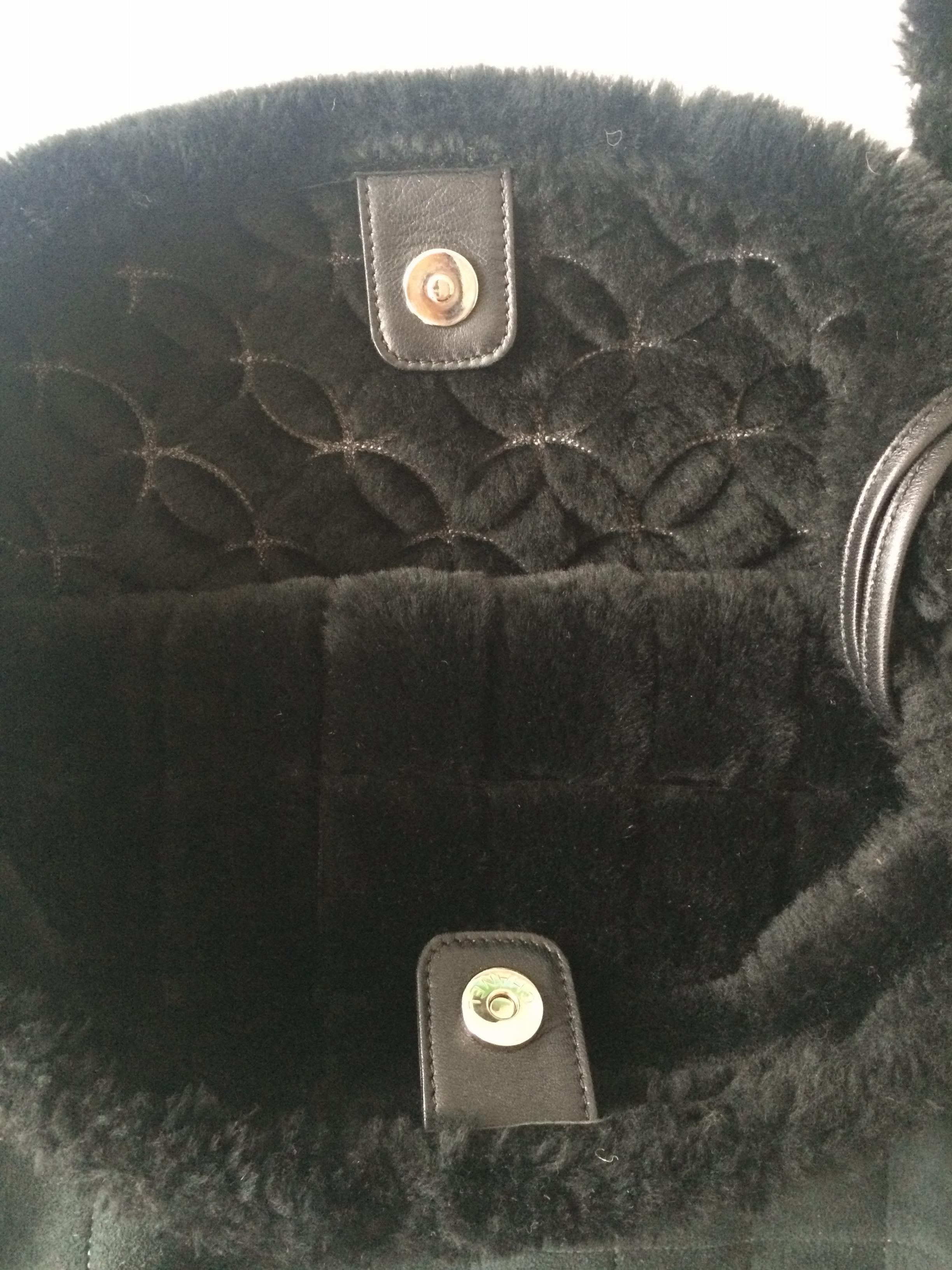 Chanel black suede bag
