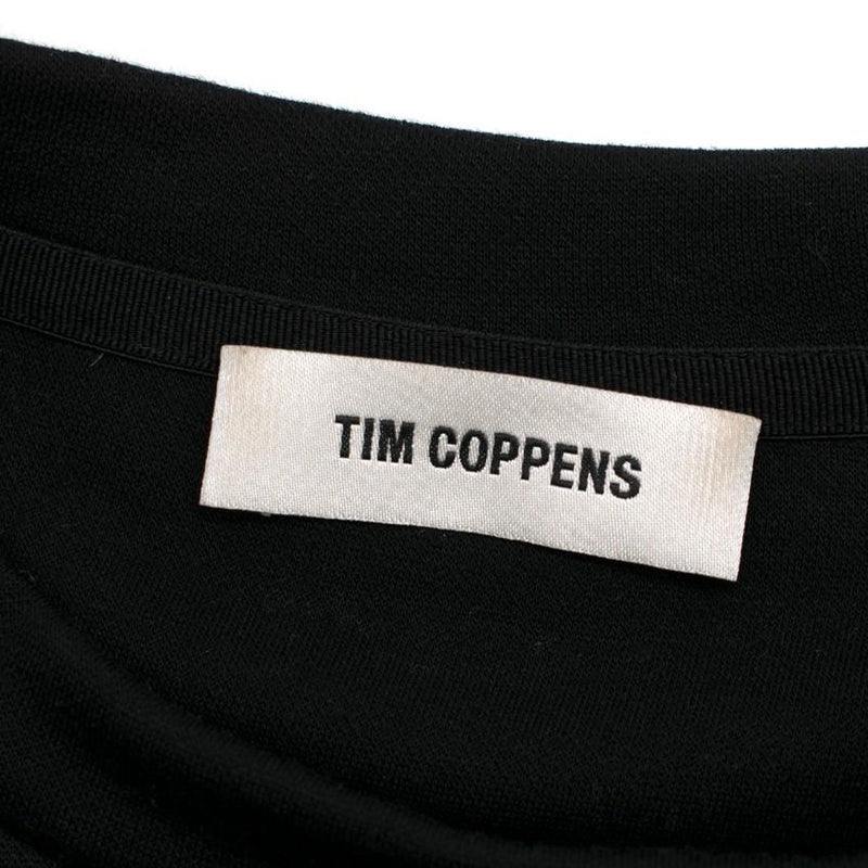 Tim Coppens Black Swallow Print High-Low Jumper