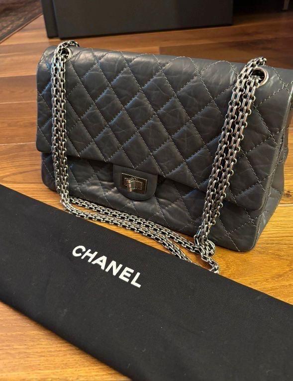 Chanel Grey Reissue Shoulder Bag