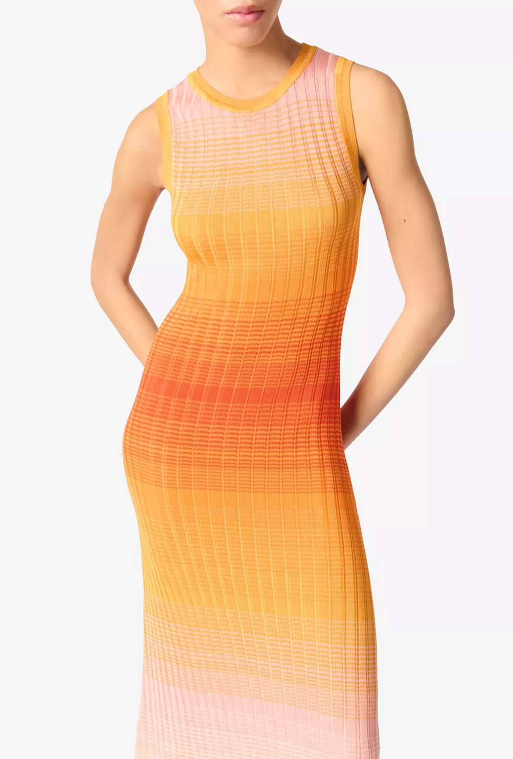 Maje Tie-Dye Ribbed Knitted Maxi Dress