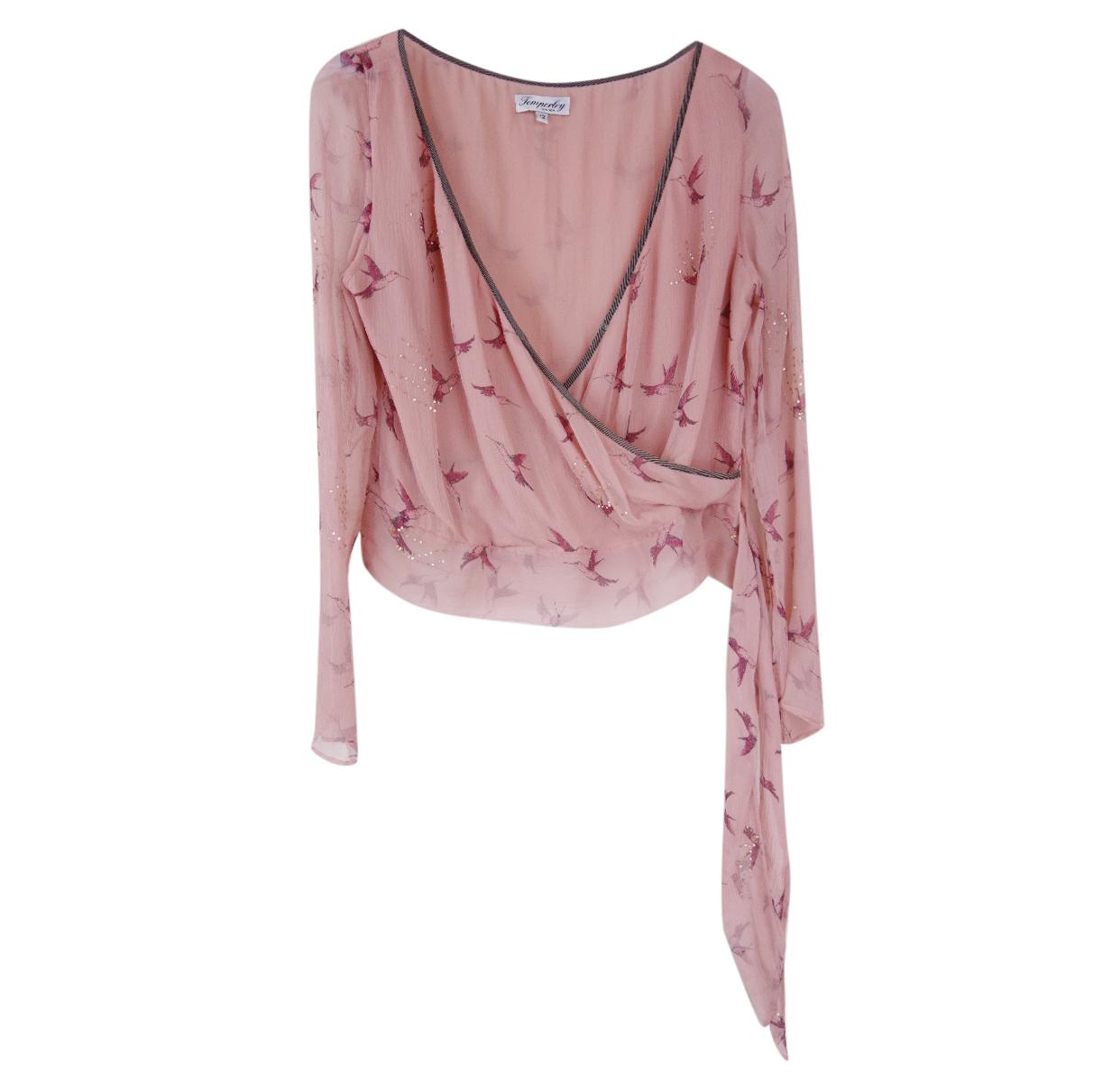 Temperley hummingbird-print wrap top