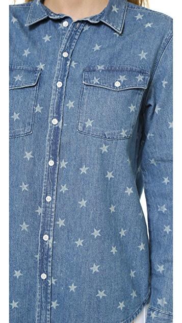 Zoe Karssen Star Print Denim Shirt