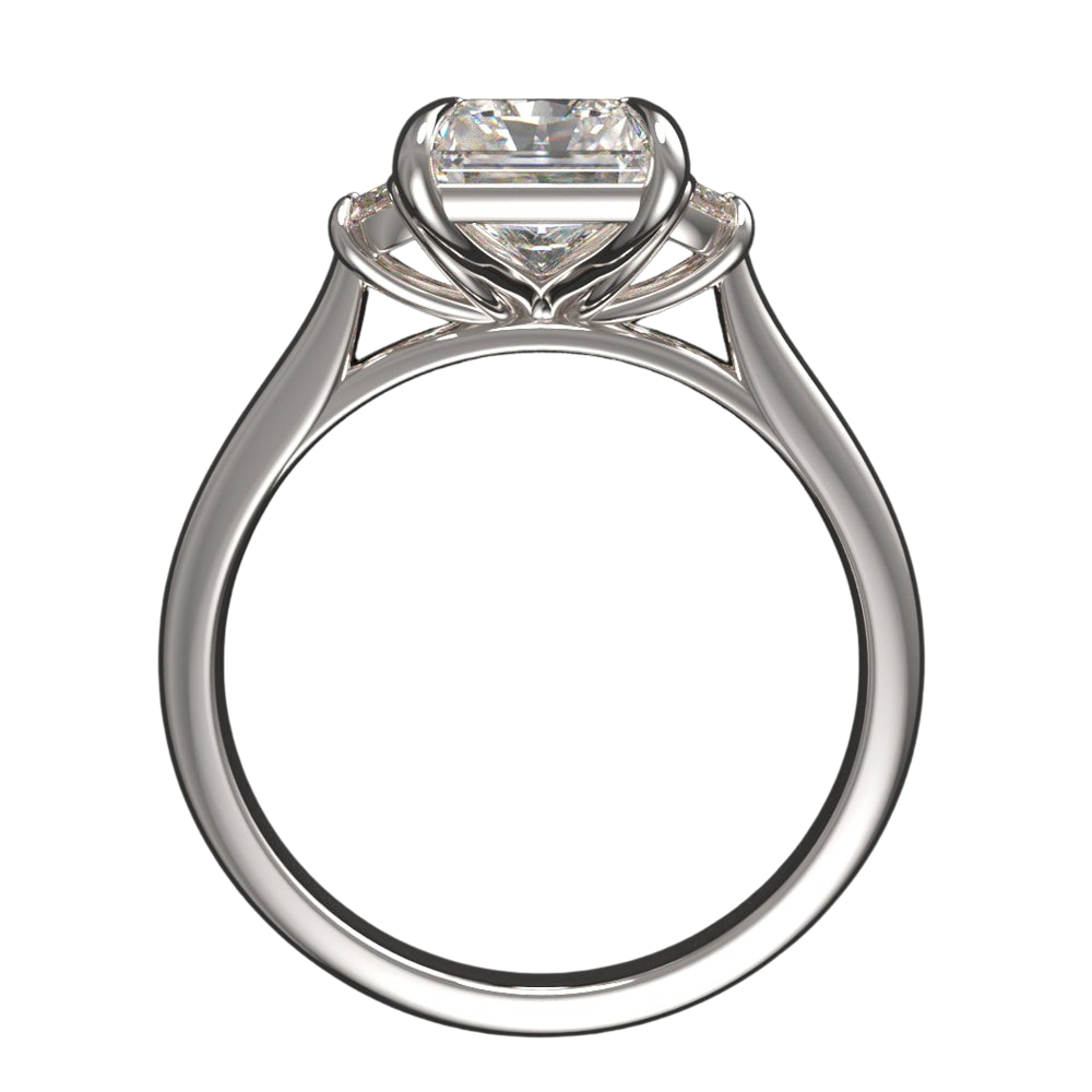 Lab Grown 2CT Emerald Cut Diamond Ring