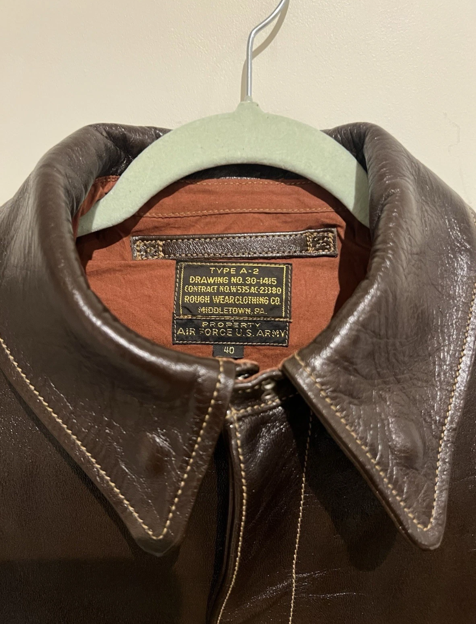 Buzz Rickson Brown Type-A Rough Wear Leather Jacket