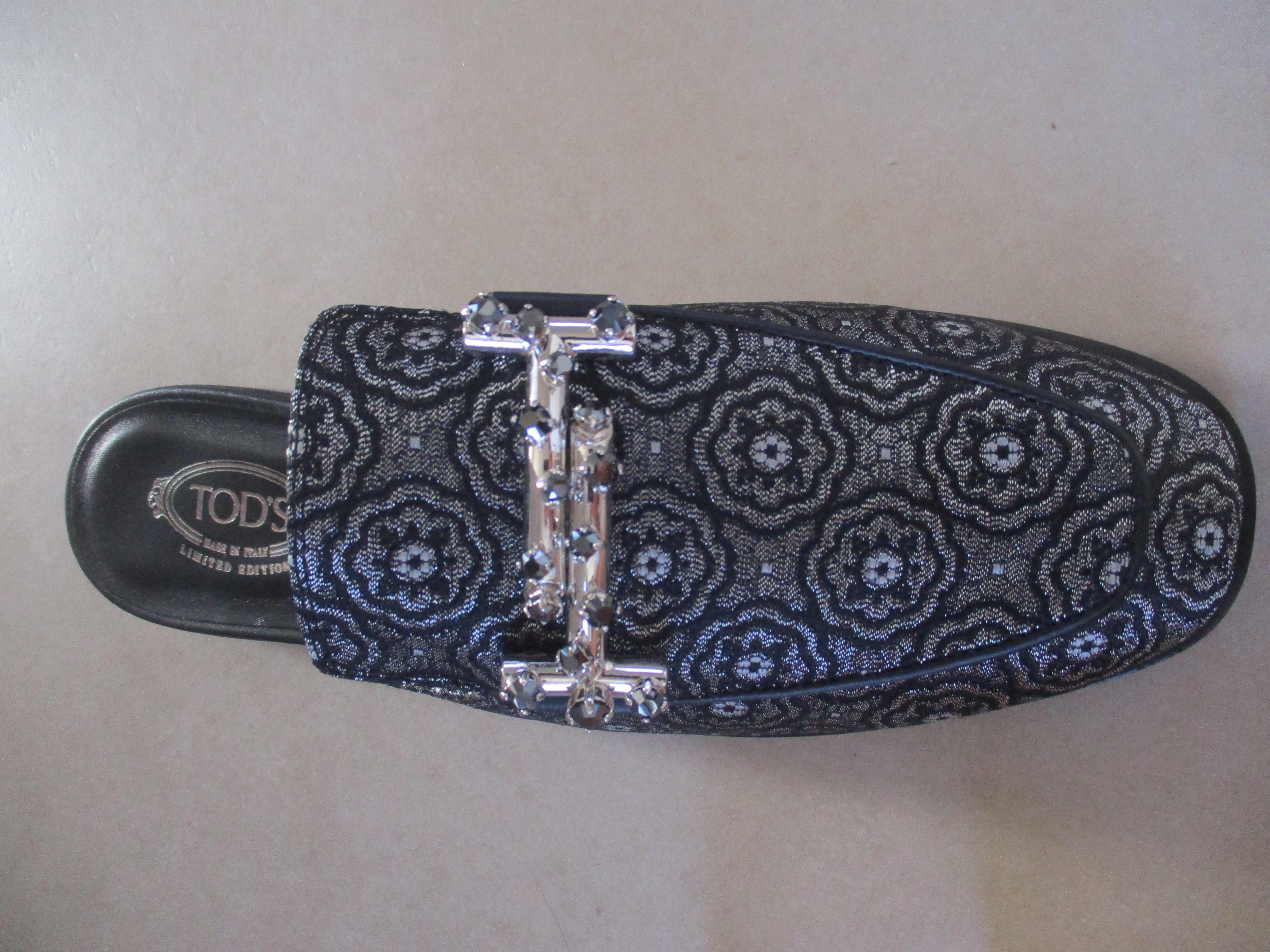 Tods Jacquard Flat Mules LIMITED EDITION