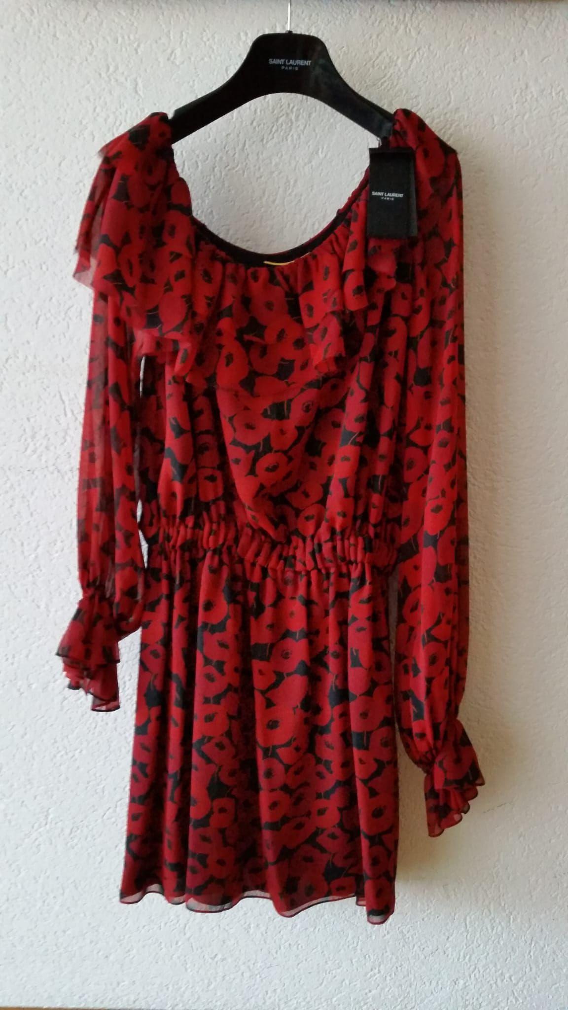 One-shoulder Floral-print Silk-georgette Mini Dress