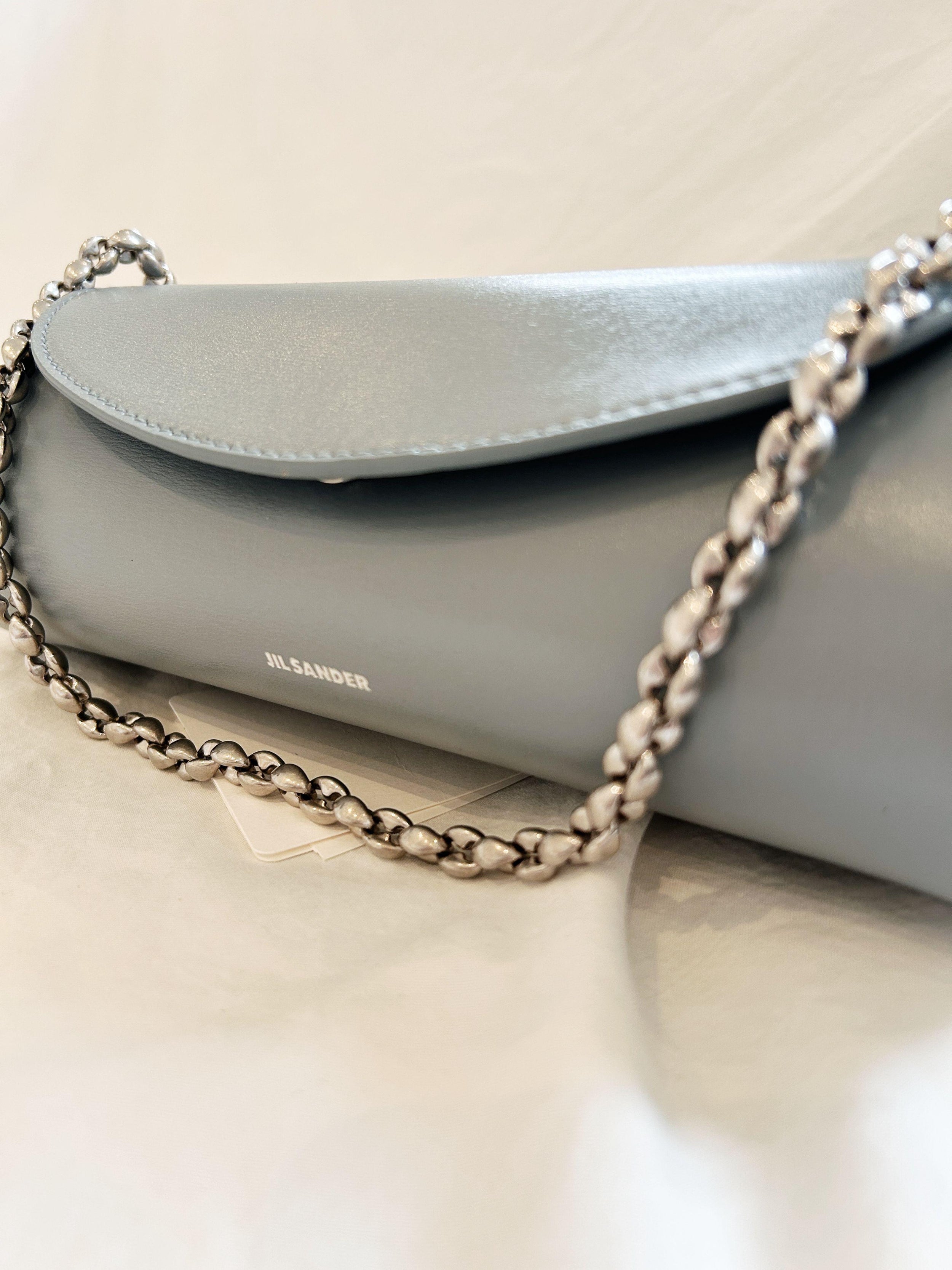Jil Sander Blue Mini Cannolo Shoulder Bag