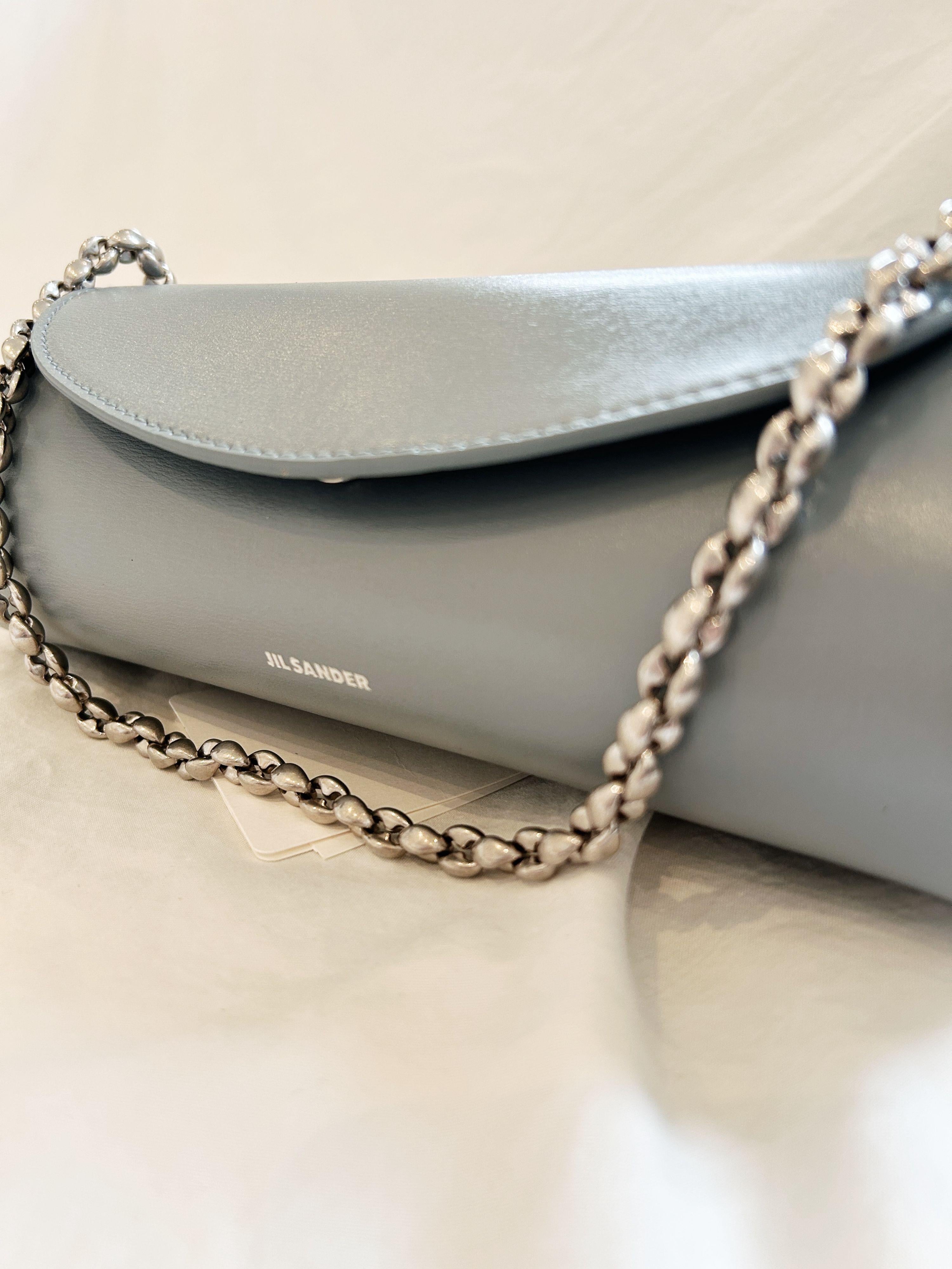 Jil Sander Blue Mini Cannolo Shoulder Bag