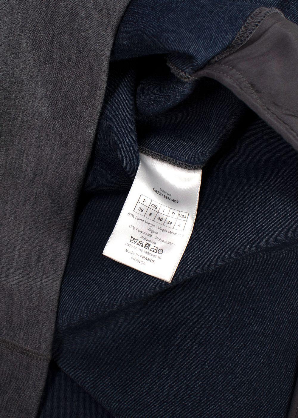 Dior Grey Virgin Wool Blend Double Zip Jacket