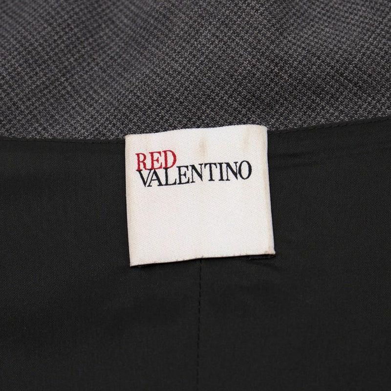Red Valentino wool-blend houndstooth dress
