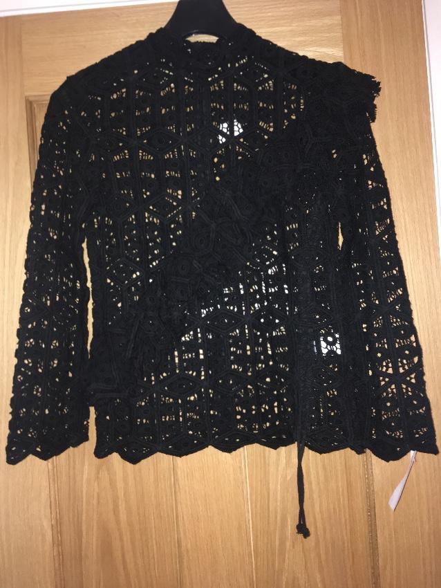 Iro Black Lamata Ruffle Top