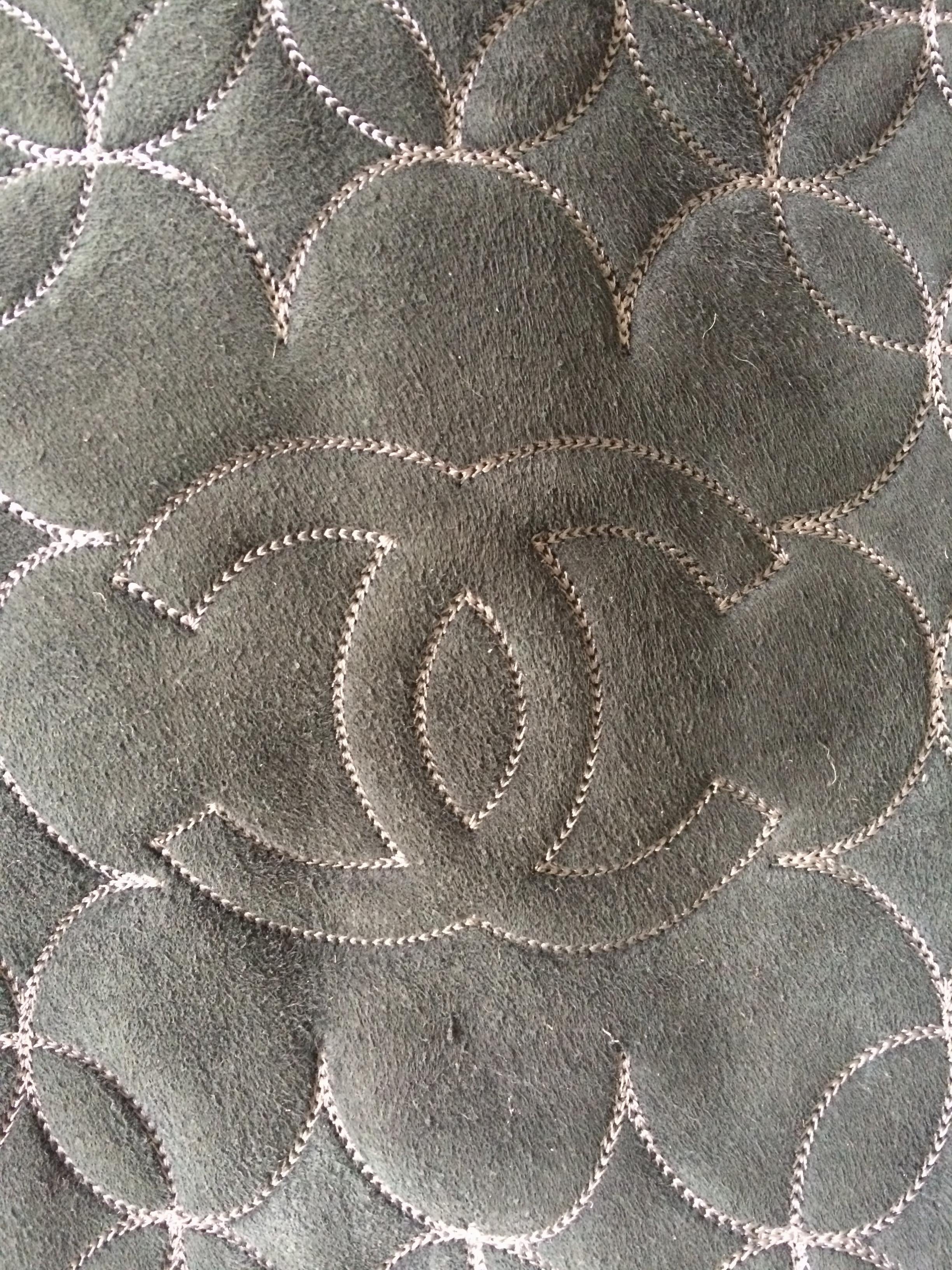Chanel black suede bag