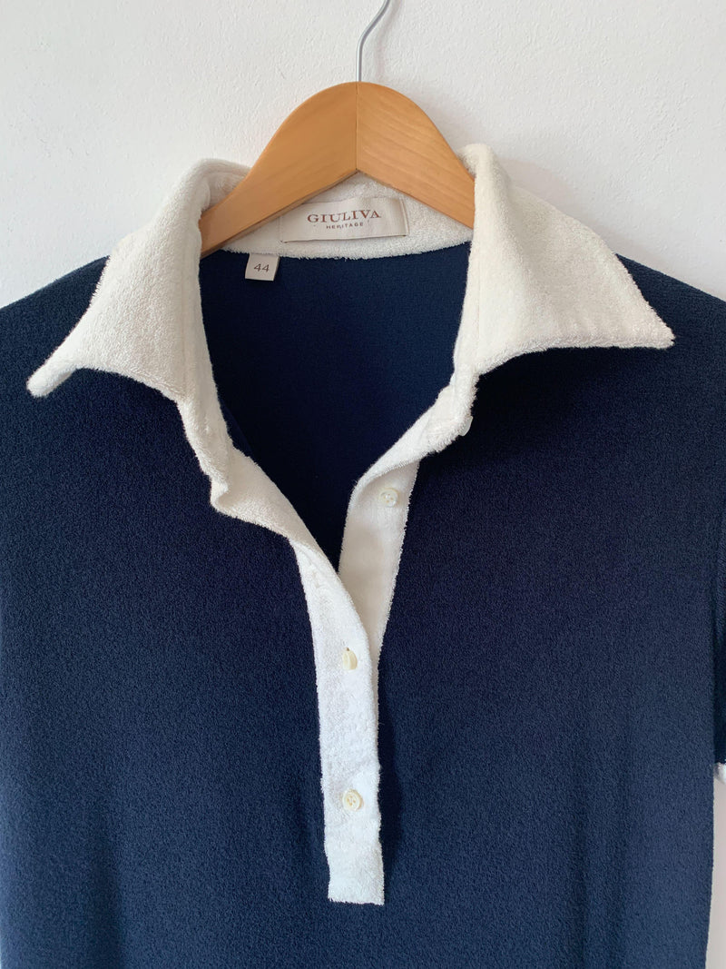 Giuliva Heritage Navy Towelling Dress