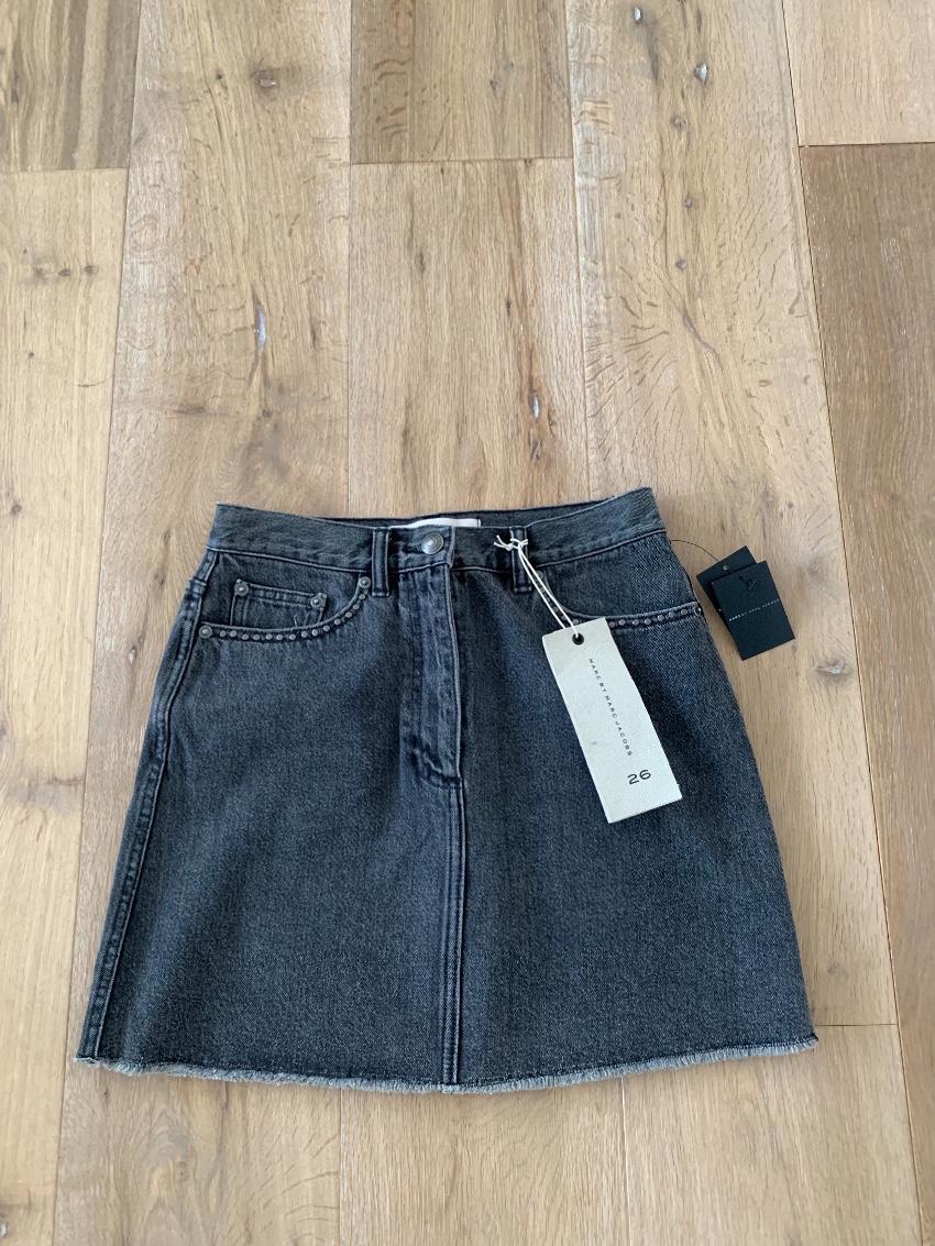 Marc by Marc Jacobs cherry embellished denim skirt