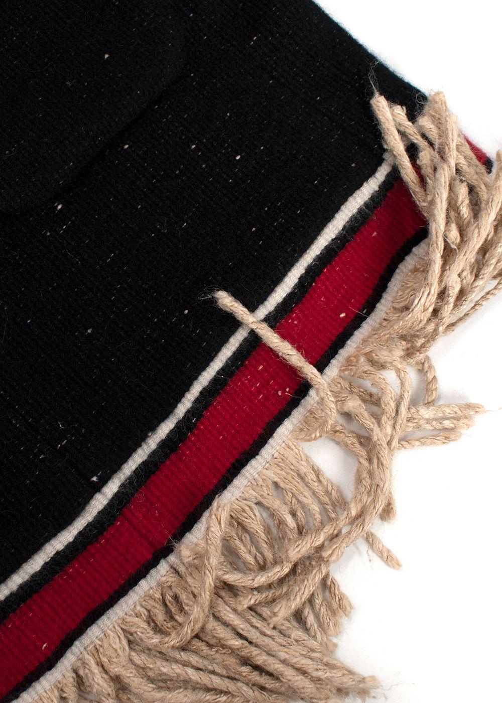 Chanel Black Cashmere Dress with Tassel Woven Detailing