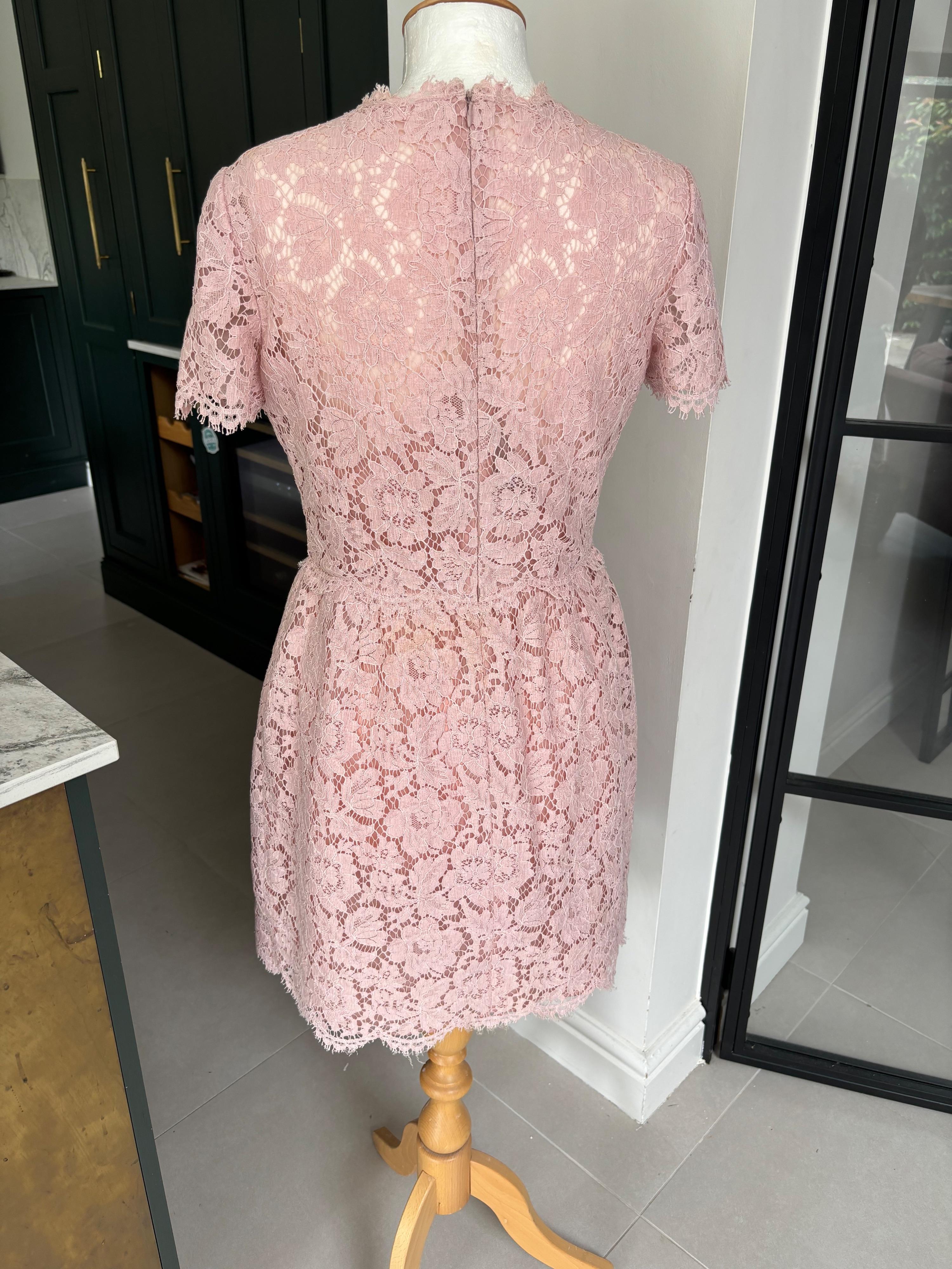 Valentino Blush Pink Lace Dress
