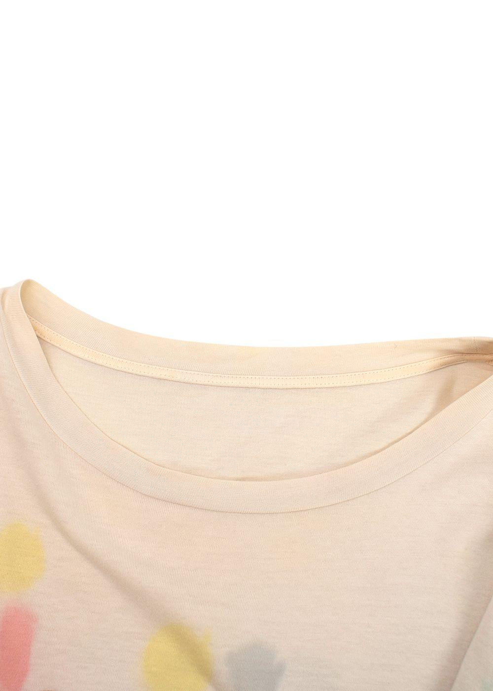Gucci Cream Multicolour Tie-dye Logo T-Shirt