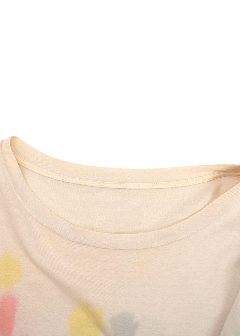 Gucci Cream Multicolour Tie-dye Logo T-Shirt
