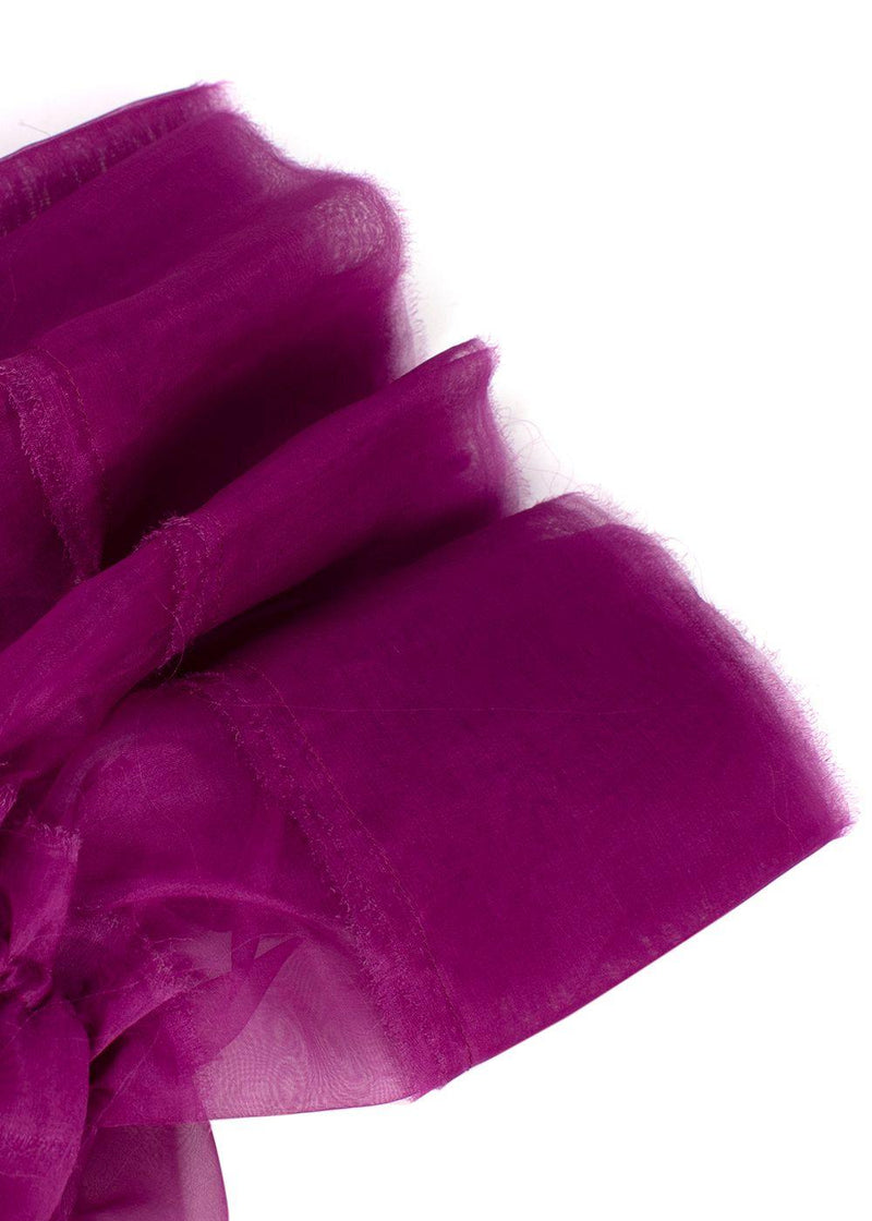 Roksanda Purple Silk Tulle Floral Applique Dress